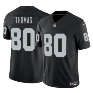 Men's Las Vegas Raiders #80 Ian Thomas Black 2025 F.U.S.E. Vapor Stitched Football Jersey