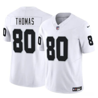 Men's Las Vegas Raiders #80 Ian Thomas White 2025 F.U.S.E. Vapor Stitched Football Jersey