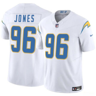 Men's Los Angeles Chargers #96 Naquan Jones White 2024 F.U.S.E Vapor Limited Stitched Football Jersey
