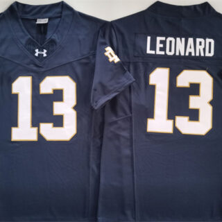 Men's Notre Dame Fighting Irish #13 Riley Leonard Navy 2024 F.U.S.E. Limited Stitched Jersey