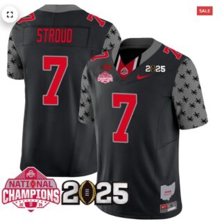 Men's Ohio State Buckeyes 2024 National Champions Limited Jersey N2 Black C J Stroud 7