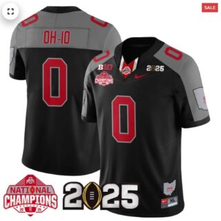 Men's Ohio State Buckeyes 2024 National Champions Limited Jersey N2 Black Special OH-IO 0