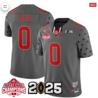 Men's Ohio State Buckeyes 2024 National Champions Limited Jersey N2 Gray OH-IO 0