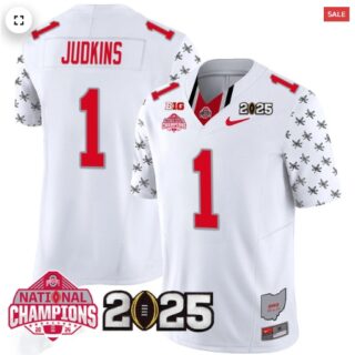 Men's Ohio State Buckeyes 2024 National Champions Limited Jersey N2 Quinshon Judkins 1