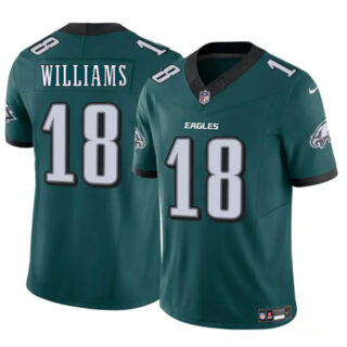 Men's Philadelphia Eagles #18 Avery Williams Green 2024 New F.U.S.E. Vapor Untouchable Limited Stitched Football Jersey