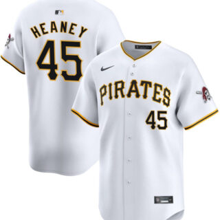 Men's Pittsburgh Pirates #45 Andrew Heaney White 2025 Home Limited Stitched Baseball Jersey