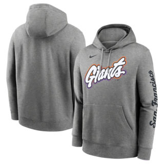 Men's San Francisco Giants Heather Charcoal 2025 City Connect French Terry Club Pullover Hoodie