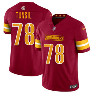 Men's Washington Commanders #78 Laremy Tunsil Burgundy 2025 F.U.S.E. Vapor Limited Stitched Football Jersey