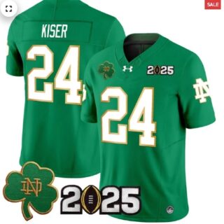 Notre Dame Fighting Irish 2025 CFP Final Patch Vapor Limited Jersey Green Jack Kiser