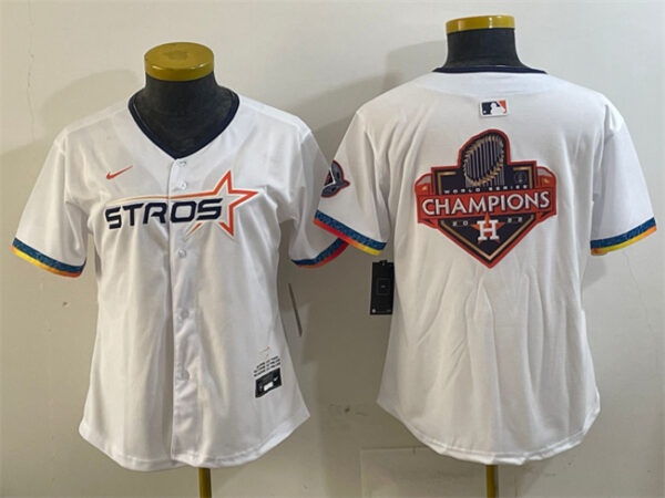 Women's Houston Astros Team Big Logo White 2025 City Connect Limited Stitched Baseball Jersey(Run Small)