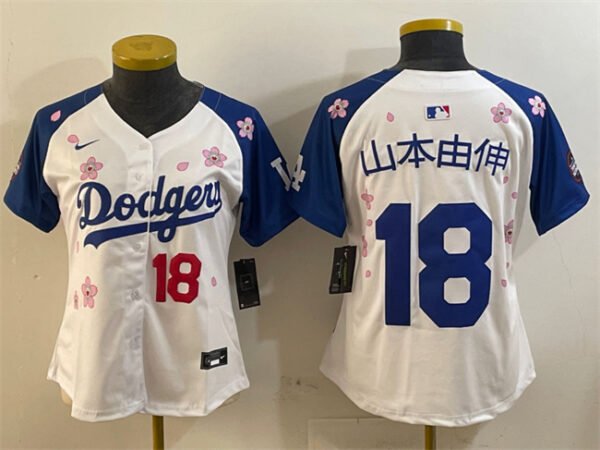Youth Los Angeles Dodgers #18 Shota Imanaga White Royal 2025 Tokyo Series Limited Stitched Baseball Jersey