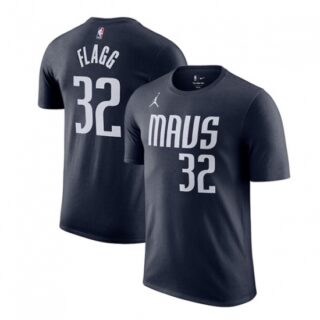 Men's Dallas Mavericks #32 Cooper Flagg Navy 2025 Draft First Round Pick Statement Edition Name & Number T-Shirt