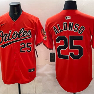 Men's Baltimore Orioles #25 Pete Alonso Orange 2025 Limited Stitched Baseball Jersey