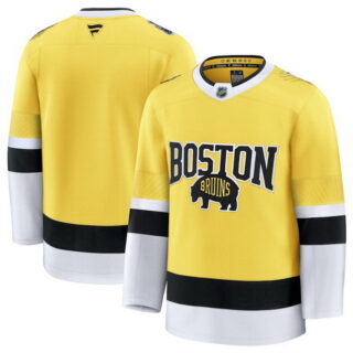 Men's Boston Bruins Blank Gold 2026 Stadium Series Stitched Hockey Jersey