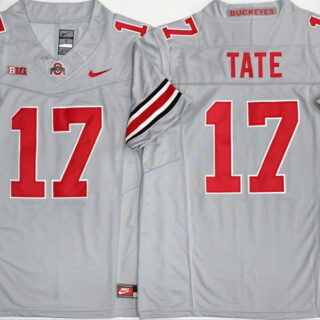 Men's Ohio State Buckeyes #17 Carnell Tate Grey 2025 F.U.S.E. Limited Stitched Jersey
