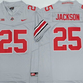 Men's Ohio State Buckeyes #25 Lamar Bo Jackson Grey 2025 F.U.S.E. Limited Stitched Jersey