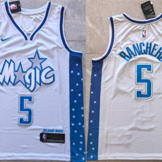 Men's Orlando Magic #5 Paolo Banchero Silver 2025-26 City Edition Stitched Basketball Jersey