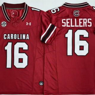 Men's South Carolina Fighting Gamecocks #16 LaNorris Sellers Red F.U.S.E. Stitched Jersey