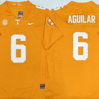 Men's Tennessee Volunteers #6 Joey Aguilar Orange 2025 F.U.S.E. Stitched Jersey