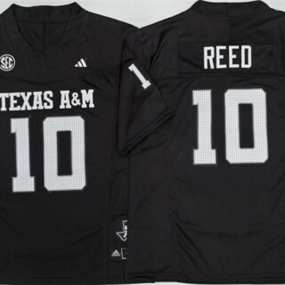 Men's Texas A&M Aggies Lions #10 Marcel Reed Black 2025 F.U.S.E. Stitched Jersey