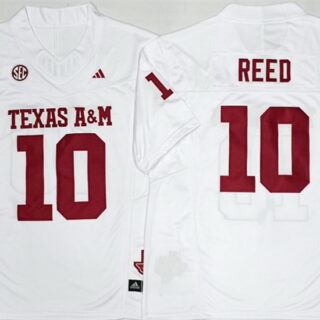 Men's Texas A&M Aggies Lions #10 Marcel Reed White 2025 F.U.S.E. Stitched Jersey