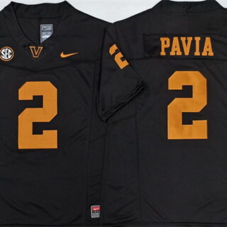 Men's Vanderbilt Commodores #2 Diego Pavia Black F.U.S.E. Vapor Limited Stitched Football Jersey