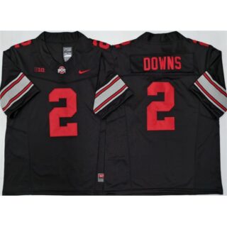 Men's Ohio State Buckeyes #2 Caleb Downs Black F.U.S.E. Limited Stitched Jersey
