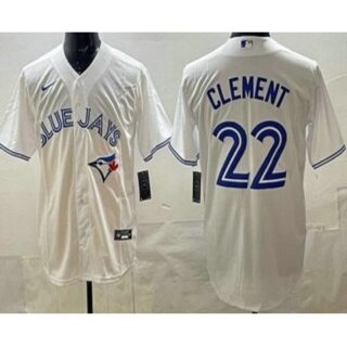 Men's Toronto Blue Jays #22 Ernie Clement White Cool Base Jersey